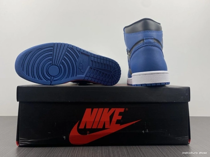 Rep OG 1 555088-404 'Dark Air High Blue' Jordan Retro Marina 0822